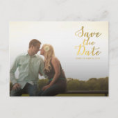 Goldfolie Save the Date Typografie Ankündigung (Vorderseite)