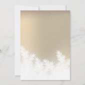 Goldfolie Schneeballlampen Babydusche Einladung (Rückseite)