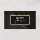 Goldfolie | Schwarze Mesh Textur Visitenkarte (Rückseite)