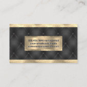 Goldfolie | Schwarze Upholstermatte Visitenkarte (Rückseite)