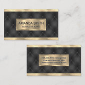 Goldfolie | Schwarze Upholstermatte Visitenkarte (Vorne/Hinten)
