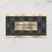Goldfolie | Schwarze Upholstermatte Visitenkarte (Vorderseite)
