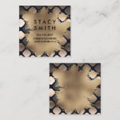 Goldfolie | Sequin Metallic Pattern Quadratische Visitenkarte (Vorne/Hinten)