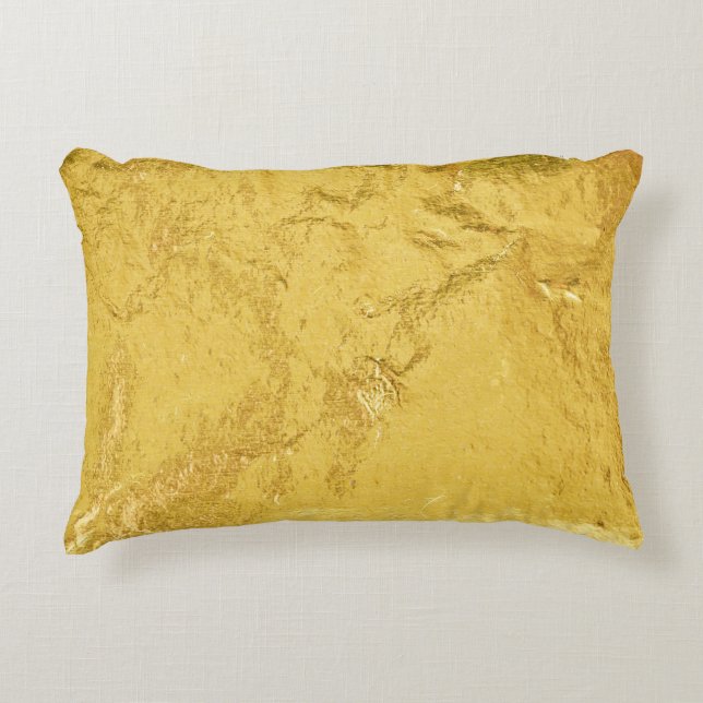 Goldfolie: Shiny Abstrakt Texture Dekokissen (Vorderseite)
