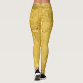 Goldfolie: Shiny Abstrakt Texture Leggings (Rückseite)