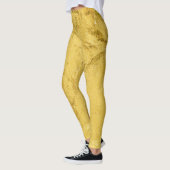 Goldfolie: Shiny Abstrakt Texture Leggings (Links)
