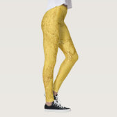 Goldfolie: Shiny Abstrakt Texture Leggings (Rechts)