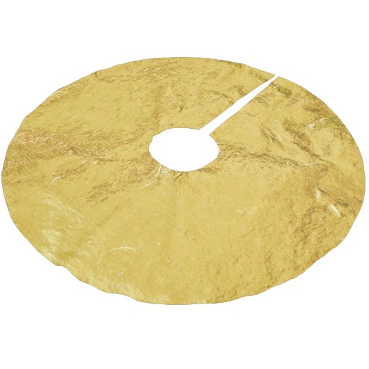 Goldfolie: Shiny Abstrakt Texture Polyester Weihnachtsbaumdecke (Schrägansicht)