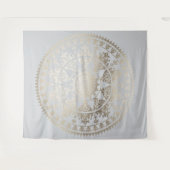 Goldfolie Solar Mandala Wand Tapestart Farbe Wandteppich (Vorderseite (Horizontal))