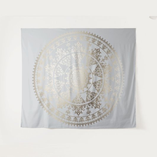 Goldfolie Solar Mandala Wand Tapestart Farbe Wandteppich (Vorderseite (Horizontal))