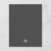 Goldfolie Starfish Hochzeitsgast Details Begleitkarte (Rückseite)