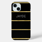 Goldfolie Streifen Personalisiert Handy Case (Rückseite)