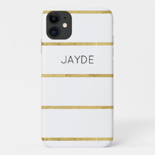 Goldfolie Streifen Personalisiert Handy Case