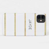 Goldfolie Streifen Personalisiert Handy Case (Rückseite (Horizontal))