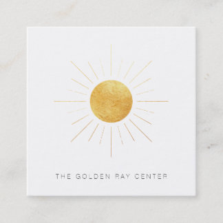 *~* Goldfolie Sun und goldene Quadratische Visitenkarte