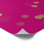 Goldfolie Süß 16 Balloons Rosa Willkommenszeichen Poster (Ecke)