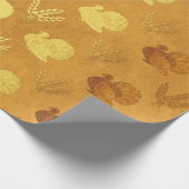 Goldfolie Thanksgiving Geschenkpapier (Ecke)