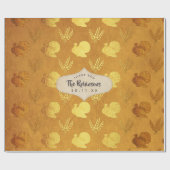 Goldfolie Thanksgiving Geschenkpapier (Flach)