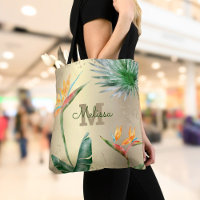 Goldfolie Tropical Island Bloral Monogram Script
