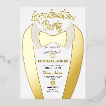 Goldfolie Tuxedo Anzug Abschluss Grad Party