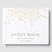 Goldfolie Überfließendes Bouquet Wedding Gästebuch (Vorderseite)