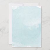 Goldfolie und Blaue Wasserfarbe Geburtshinweise Ankündigung (Rückseite)