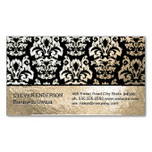 Goldfolie und Damask Muster Magnetische Visitenkarte (Vorderseite)