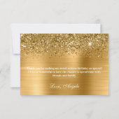 Goldfolie und Glitzer Dankeskarte (Rückseite)