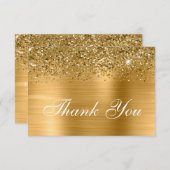 Goldfolie und Glitzer Dankeskarte (Vorne/Hinten)