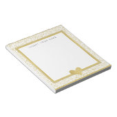 Goldfolie und Glitzer Personalisiert Notepad 5,5" Notizblock (angewinkelt)