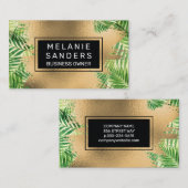 Goldfolie und Palm-Blätter Visitenkarte (Vorne/Hinten)