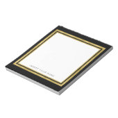 Goldfolie und Personalisierter schwarzer Notepad 5 Notizblock (Rotiert)