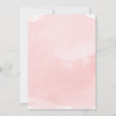 Goldfolie und rosa Wasserfarbe Geburtshinweise Ankündigung (Rückseite)