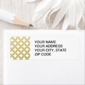 Goldfolie Weißer Diamantkreislauf Muster (Insitu)