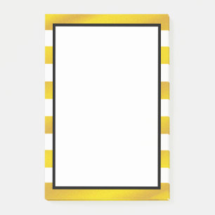 Goldfolie Weißer goldener Streifen sauber Post-it Klebezettel