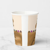 Goldfolie, White English Rose Abschluss 2025 Pappbecher (Links)