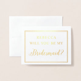 Goldfolie wirst du mein Foto sein Folienkarte