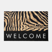 Goldfolie Zebra Print Welcome Mat Fußmatte (Vorderseite)