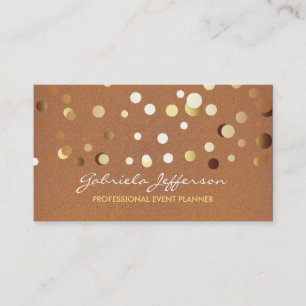 Goldfolieconfetti-modernes elegantes visitenkarte