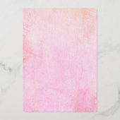 Goldfolien-Ampersand und Rosensträucher Folieneinladung (Rückseite)