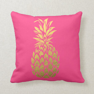 Goldfolien-Ananas-Rosa-Wurfs-Kissen Kissen