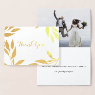 Goldfolien-Blatt danken Ihnen Hochzeits-Karte Folienkarte