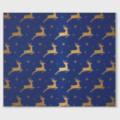 Goldfolien-Blick-Ren-Springen Geschenkpapier (Flach)