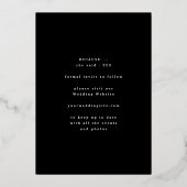 Goldfolien-Blume-Kranz Save the Date Folieneinladung (Rückseite)