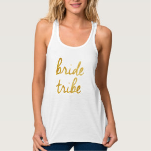 Goldfolien-Braut-Stamm-Behälter Tank Top