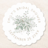 Goldfolien-Brautparty für Wasserfarben Papier C Untersetzer (Vorderseite)