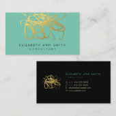 Goldfolien-Effekt-Chic-Visitenkarte Visitenkarte (Vorne/Hinten)