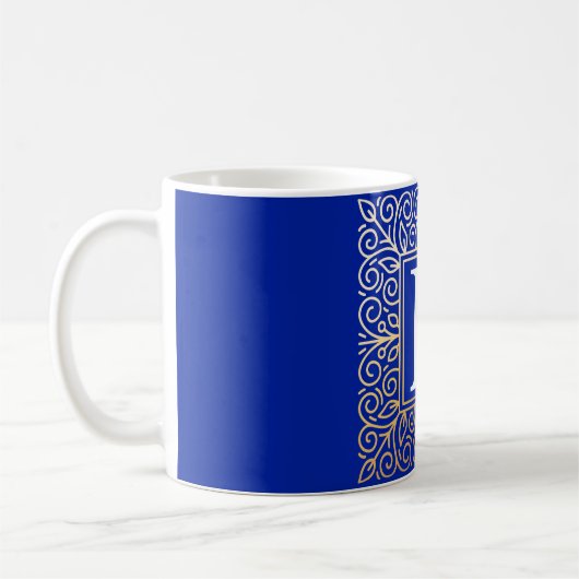 Goldfolien-Effekt-Monogramm-Tasse Kaffeetasse (Links)