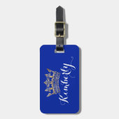 Goldfolien-Effekt-personalisierter Gepäckanhänger (Vorderseite vertikal)