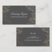 Goldfolien-EffektVintager grauer eleganter Mit Visitenkarte (Vorne/Hinten)